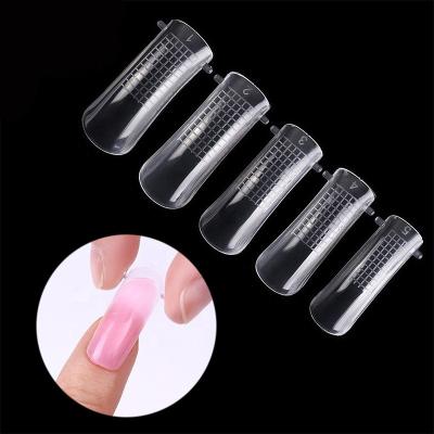 China 100pcs Design Per Box Transparent Extension Nail With Scale OEM Acrylic Nail Fake Nail Tip for sale