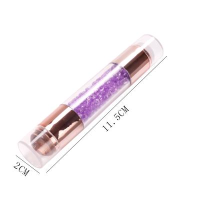 China Nail Beauty New Product Professional Manicure Silicone Stamp With Transparent Milky White Double Headed Small Stamp Printing Tool for sale