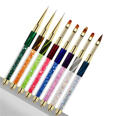 China High Quality Nail Art Cat Eye Drawing Liner Pencil Nail Art Extension Gel Brush Acrylic Grip Handle for sale