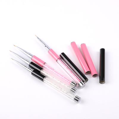 China NAIL Diamond Handle High Quality Acrylic 7mm Nail Gel Painting Line Nail Art Liner Brush for sale