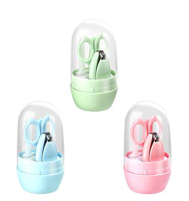 China Durable High Quality Round Nail Care Tools Anti-Pinch Nail Trimmer Baby Nail Clipper Jar Set for sale