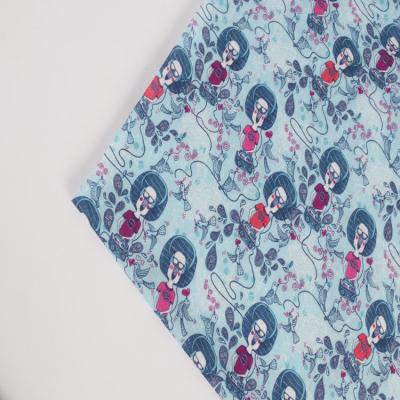 China Custom 100% Soft Cotton Print Muslin Fabric Wholesale Shrink-Resistant Fabric For Baby for sale