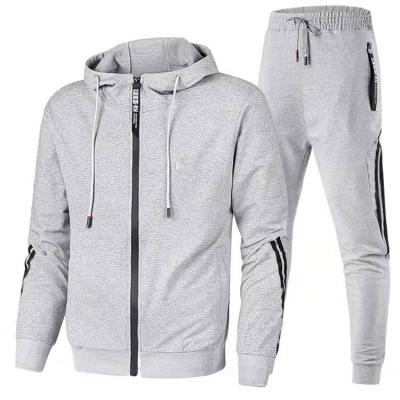 China Breathable Customized High Quality Mens Sweatsuits Zipper Jogger Suit Tracksuit for sale