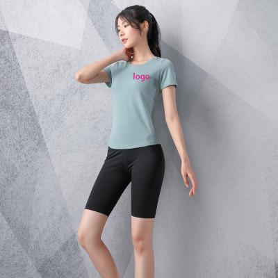 China OEM Cheap Price High Quality Yoga Wear Yoga Gym Workout Shirt Custom Quick Drying Women Breathable Tops for sale