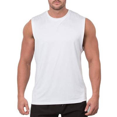 China 2021 Wholesale Men's Workout Fitness Muscle Polyester Tank Top QUICK DRY QUICK DRY for sale