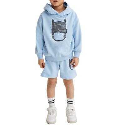 China Custom Casual 2 Piece Set French Terry Boys Tracksuit Kids Shorts and Hoodie Set for sale