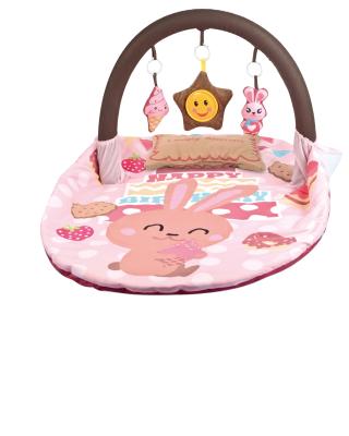 China Cartoon baby two in a portable bed with mosquito net early education music play pad for sale