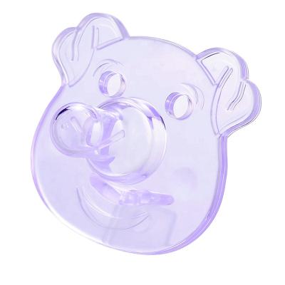 China Breastmilk Free Round Full Silicone Pacifier Cartoon Latex Baby Head Baby Sleep for sale