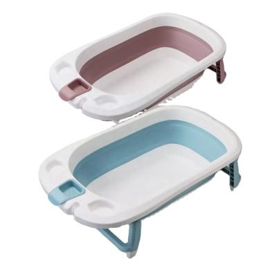 China Eco-friendly Cartoon Foldable Baby Bathtub / Cheap Folding Baby Bathtub for sale