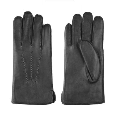 China Custom Made Comfortable Classic Goat Leather Gloves Men Winter Driving Gloves for sale