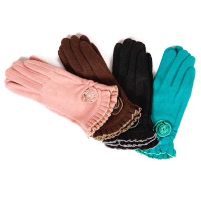 China Wholesale winter elegant women's wool gloves factory touch screen gloves dress wool-acrylic accessories for sale