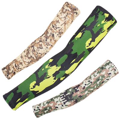 China Breathable Printed Sports Cooling Military Silk UV Camouflage Sunblock Long Ice Protection Arm Sleeves Cycling For Women Men for sale