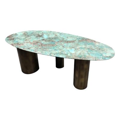 China Factory Sale Modern New Products Luxury Marble Dining Table Round Marble Dining Table for sale