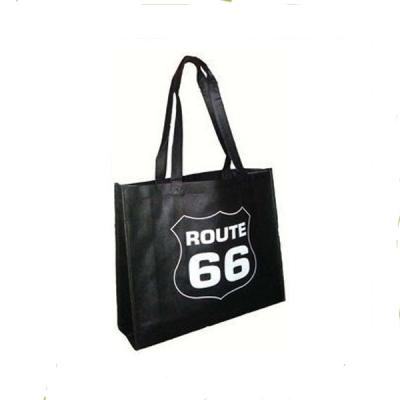 China Recyclable black nwpp carry bag pp non woven advertising shopping bag brand promotion bag for sale