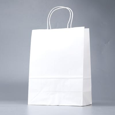 China Recyclable Cheap Recycled White Kraft Paper Bag For Food Grade for sale