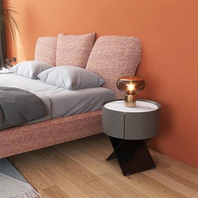 China Italian luxury hotel bedside table modern bedside table nightstands wide wide storage cabinet with drawer for sale