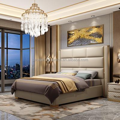 China (Other)Adjustable Home Furniture Bed With Headboard Customized Modern Luxury King Size Bed Set Wooden Electric Adjustable Bed Bedroom Furniture for sale