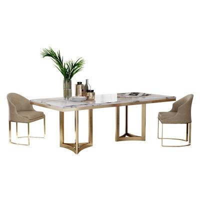 China Extendable Light Marble Luxury Dining Table Creative Modern Minimalist Home Dining Table for sale