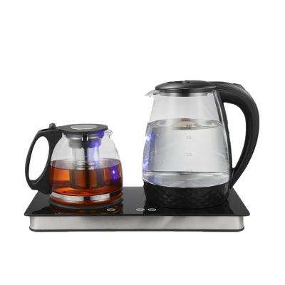 China 360 degree rotation base 1.2 liters and 1.8 liters of glass electric kettle for sale