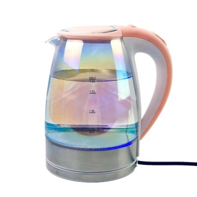 China 360 Degree Household Appliances Kitchen Kettle Glass Rotating Low Electric Water Heater 1.8 Liters Tea Maker Electric Kettle for sale