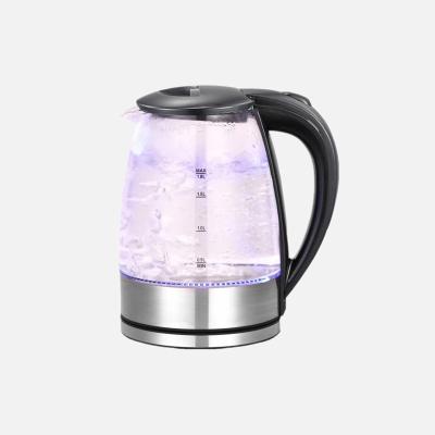 China 360 degree rotation base Hotsale electric glass kettle with CB/CE and LED indicator light for sale