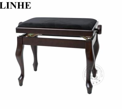 China Single Seated Most Popular Luxury Adjustable Piano Bench Horseshoes Oak Wood Piano Stools Digital Piano Chair for sale