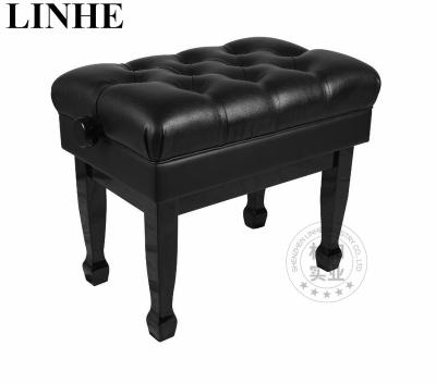 China Single Seated Cushion Professional Height Button Grand Piano Concert Piano Bench Adjustable Stool for sale