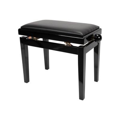 China Factory Price Single Seated Cheap Black Velvet Cushion Keyboard Piano Stool Bench Directly for sale