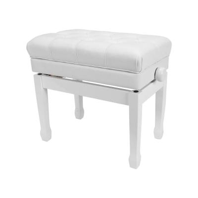 China Wholesale Single Seated Professional Upright Piano Storage Stool Bench White Chair for sale