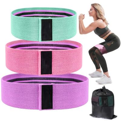 China Yoga Exercise Gym Workout Training Band Stretch Hip Fitness Set Resistance Band Set for sale