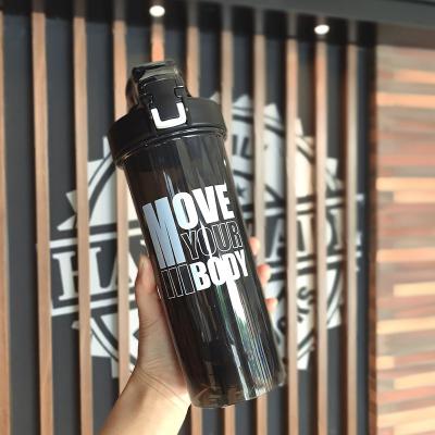 China 2022 Hot Selling KUER Tiktok Gradient Fitness Creative Large Volume Hot Durable Shake Cup Leakproof Water Bottle With Time Marker for sale