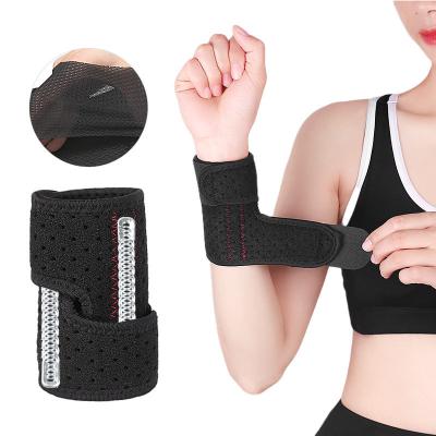 China New KUER Adjustable Breathable Comfortable Durable Weight Lifting Tendinitis Wrist Protector Spring Wrist Strap Spring Lifters for sale