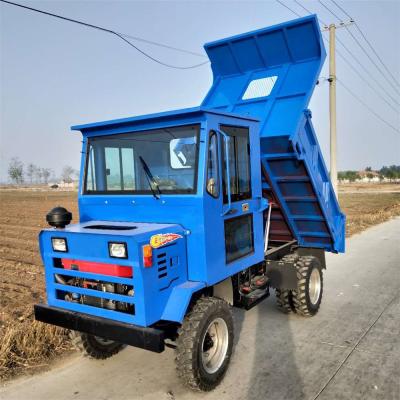 China Hotels agricultural four wheel dumper truck mountian hydraulic farm transfer vehicle for sale