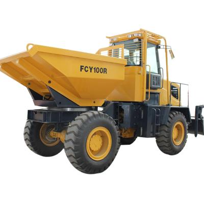 China Hot Selling 4WD FCY100 4.5 Cubic Meters 10 Ton Mini DK Power Site Four Wheel Dumper For Sale 4 - 6L for sale