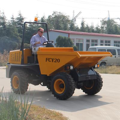 China Building Material Stores Hot Selling Rated Loading Material Walk-behind 4x4 2 Ton 1.2 CBM Mini Dumper 600 Kg II CE Certified for sale