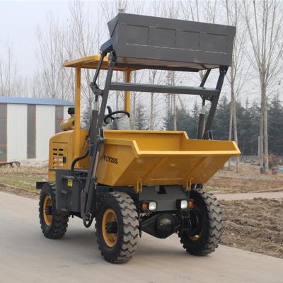 China Building Material Stores Low Price Hydraulic Construction Dumpers Mini 2000 Kgs 2000 Hi Lift Telescopic Forklift Dumper Hot Selling Dumpers 1.2M3 for sale