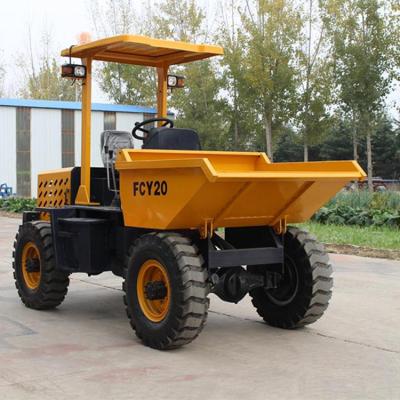 China Building material stores with low price water cooled body 8 ton 2 ton bucket capacity 1.2 cubic meter scissor lift trailer unloader brand new for sale