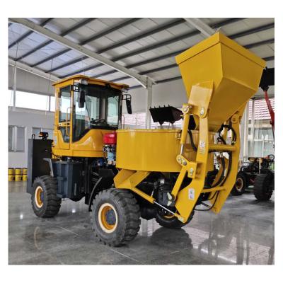 China Portable High Productivity Mini DIBO Self Loading Flat Mouth Concrete Pan Concrete Mixer Truck Machine For Sale for sale