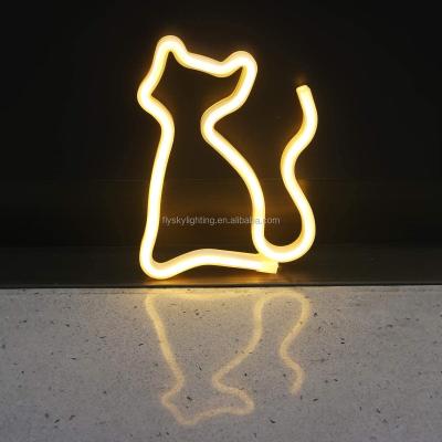 China Flamingo Cat LED Signs Neon Lights Wall Decor For Wedding Birthday Party for sale