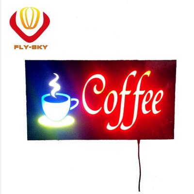 China Self Design Advertising Enabled Resin Led Sign Board New Electronic Advertising Led Sign Board Neon Flashing for sale