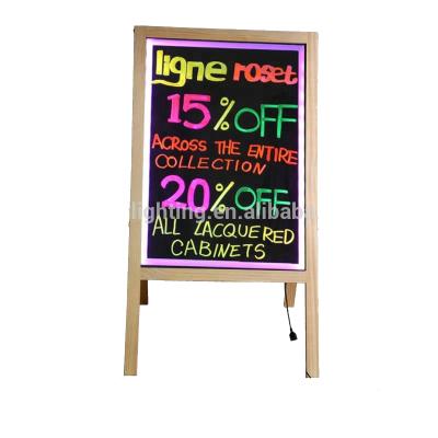 China Advertising New Products Wood Frame Mini Led Listing Board , Led Restaurant Menu Board for sale