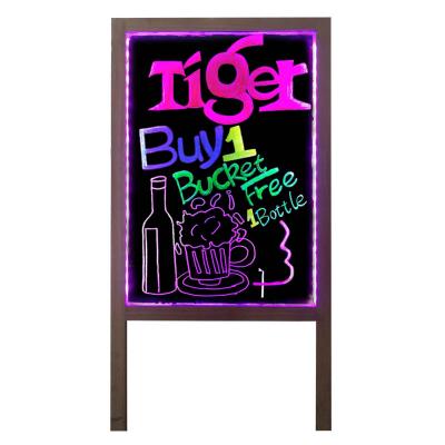 China LED Advertising Message Writing Board, LED Erasable Light Message Advertising Sign Drawing Neon Effect for sale