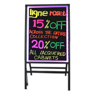 China Display Sale Advertising Tool Hot New Products One Stand LED Writing Board Shining In The Dark Night for sale