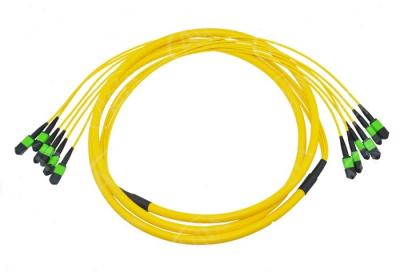 China 12 Kerne MPO Fiber Patch Kabel für Datencenter-Kabelverbindung zu verkaufen