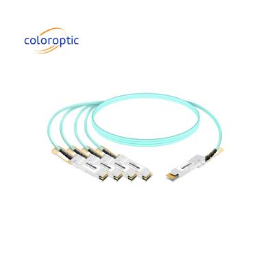 중국 알루미늄 합금 AOC DAC 케이블 40G QSFP+에서 4 x10G SFP+ 에 이더넷 링크 판매용