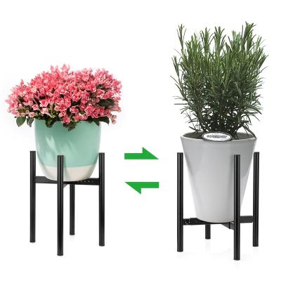 China Indoor Modern Home Extendable Iron Rack Display Decoration Flower Pot Metal Plant Adjustable Indoor Rack for sale