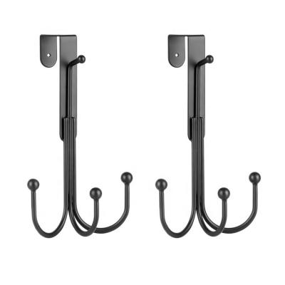 China Factory Direct Supplier Viable 2 Pack Over Door Metal Hooks Hanging Hanger for sale