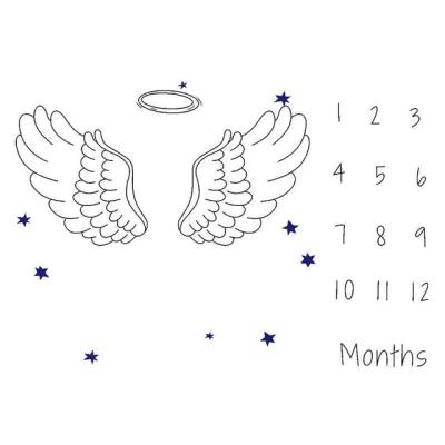 China Cartoon Anti-static Infant Baby Monthly Milestone Covers Calendar Bebe Boy Girl Photo Props Photo Props Background Backdrop Cloth for sale