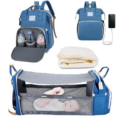 China Motion Sensing 3 in 1 Multi-Function Nappy Maternity Bag Mommy Travel Diaper Bag Mommy Bag Backpack Organizer Mother Kids for sale