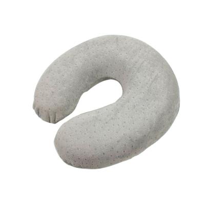 China Super Soft U Shaped Memory Velvet Jacquard Cover Foam Pillow Memory Foam For Sleeping for sale